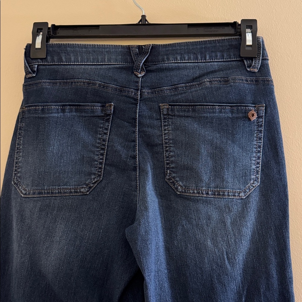 SALE Democracy Ab Technology Distressed Hem Blue Jeans - Picture 4 of 6